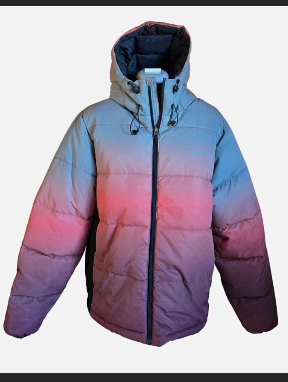 Only NY Mens Gradient Snorkel Puffer Jacket NEW ONLYNY Ombre Winter